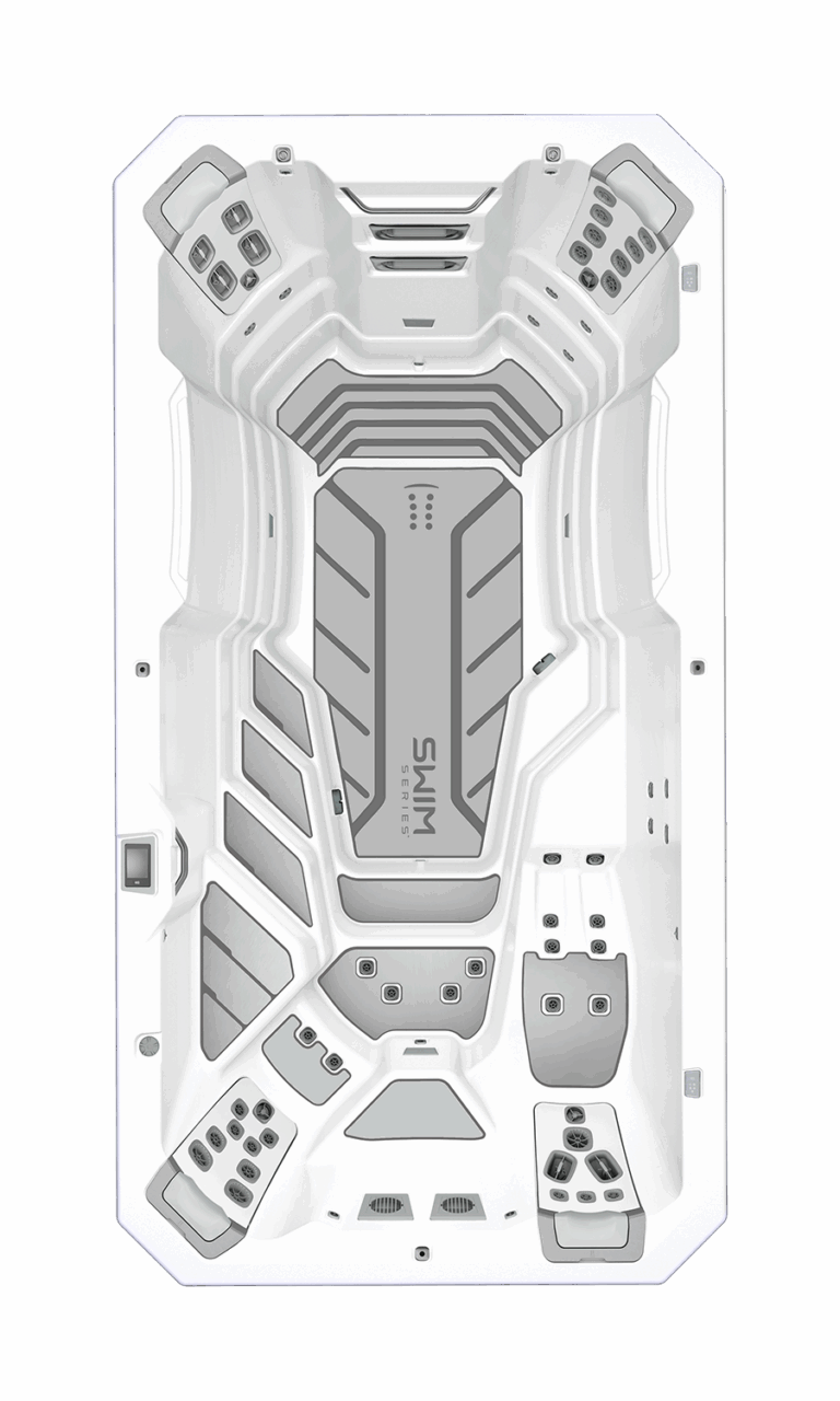 Bullfrog Spas S180XD Swim Spa with unique seating layout and swim-current system