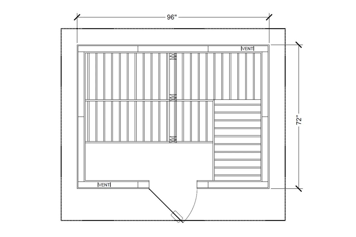 Customizable outdoor sauna with glass features