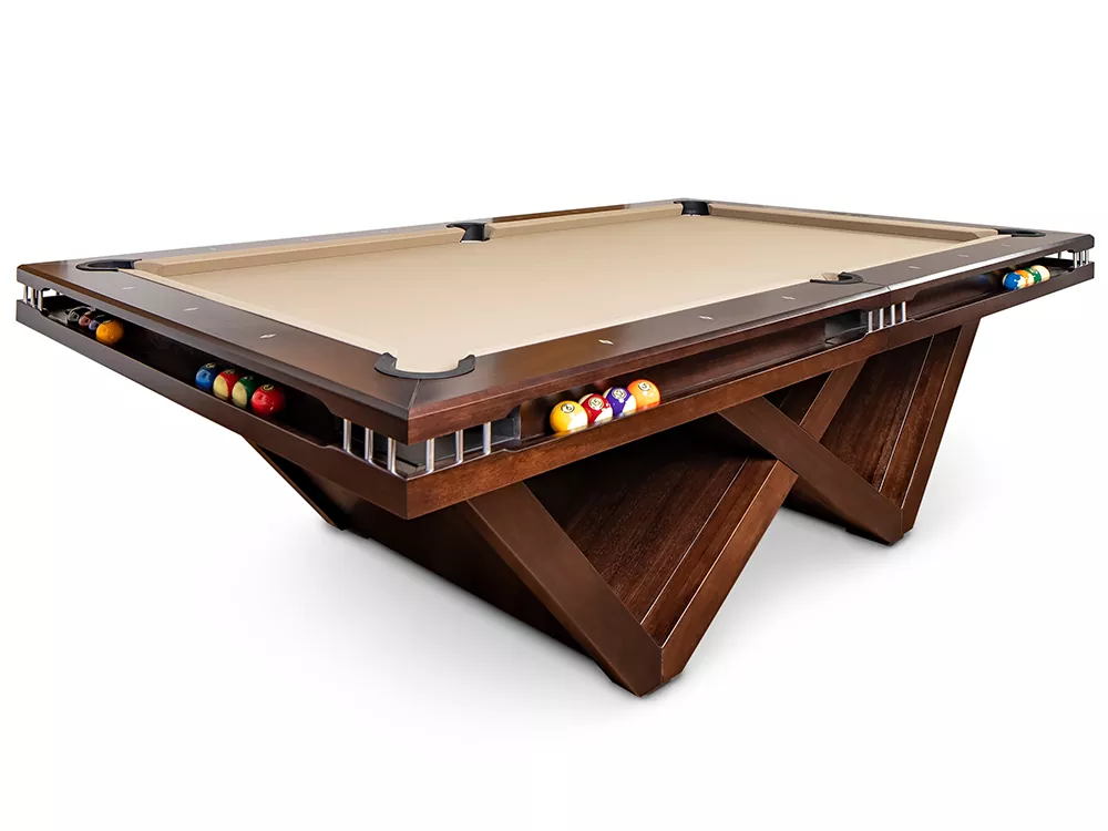 Wilson billiard table with unique rail system