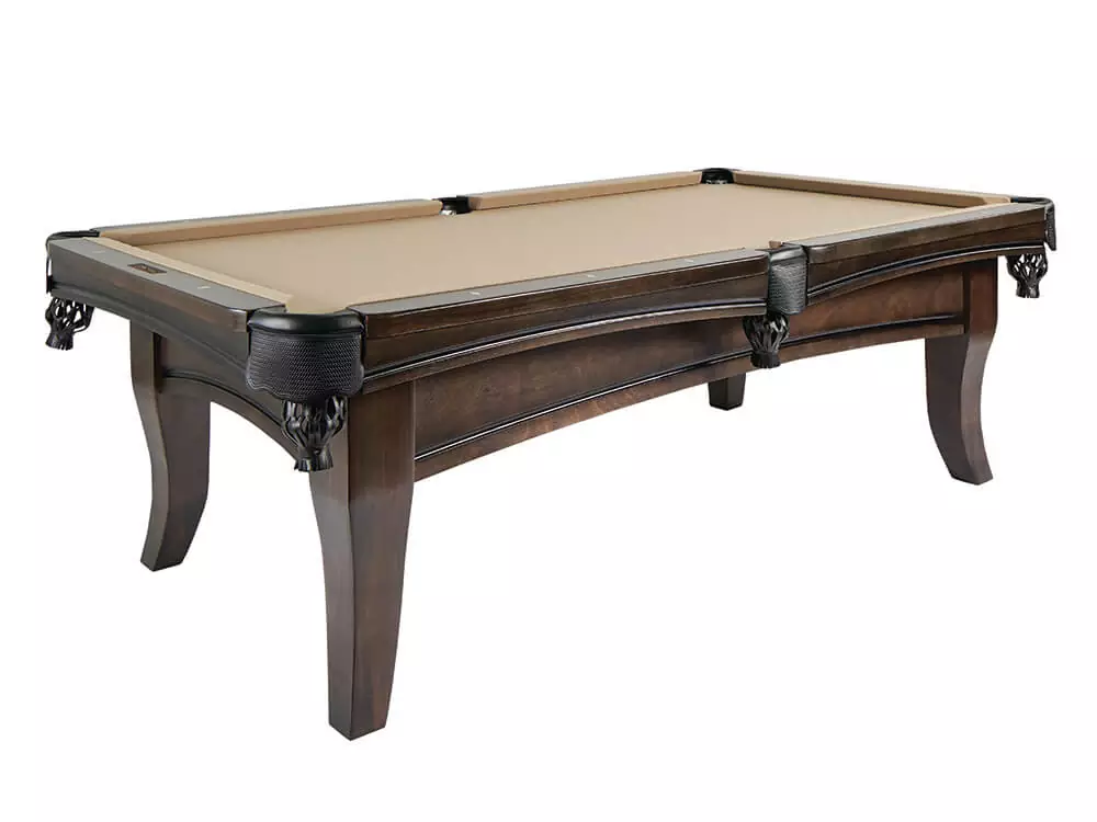 Carter billiard table with arched cabinet and solid wood legs