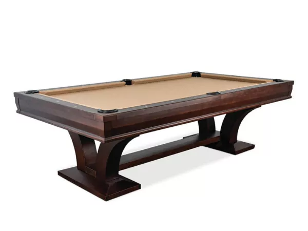 Elegant solid wood billiard table in espresso finish