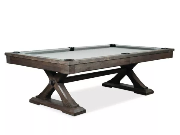 Kariba solid wood pool table with dining option