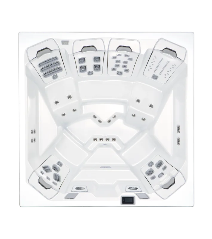 M7 hot tub featuring Adirondack-inspired therapy seats