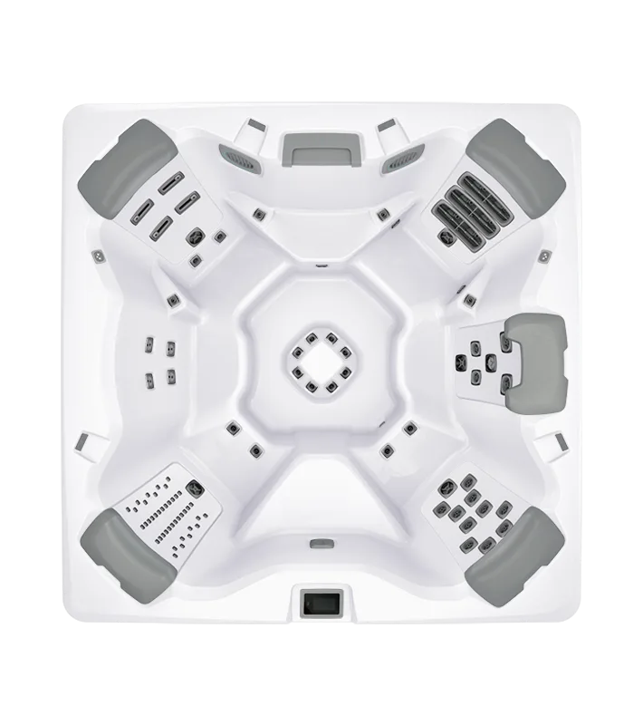 Bullfrog A7 spa with dual corner captain’s chairs and customizable JetPaks