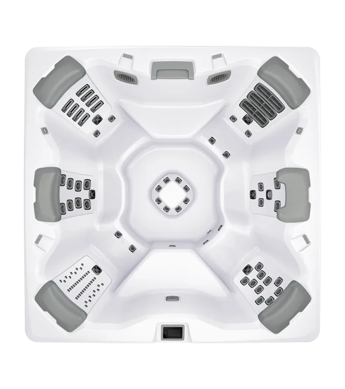 Bullfrog A8 hot tub with open layout and 6 JetPaks