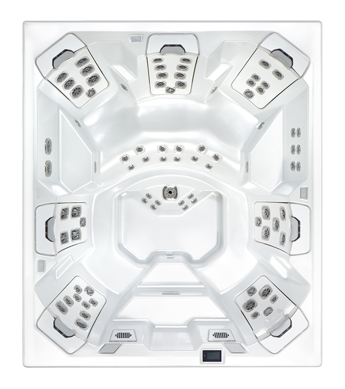 Top-down view of Bullfrog Spas M9 hot tub